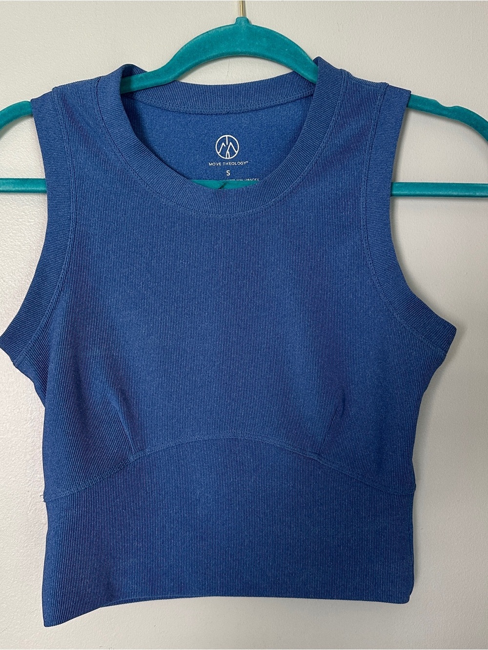 Move Theology Blue Ribbed Tank Top